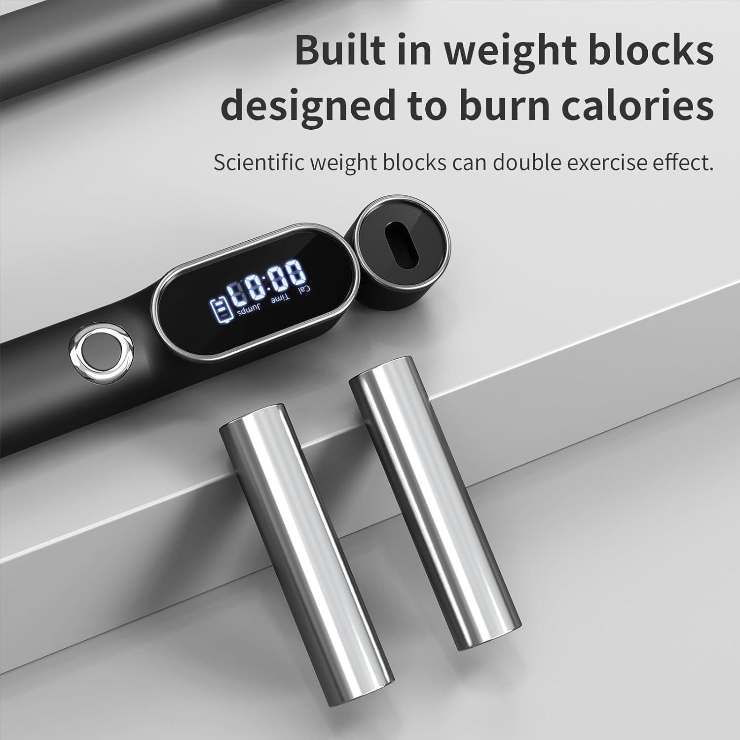 2 In 1 Adjustable Digital Intelligent Cordless Weighted Skipping Rope